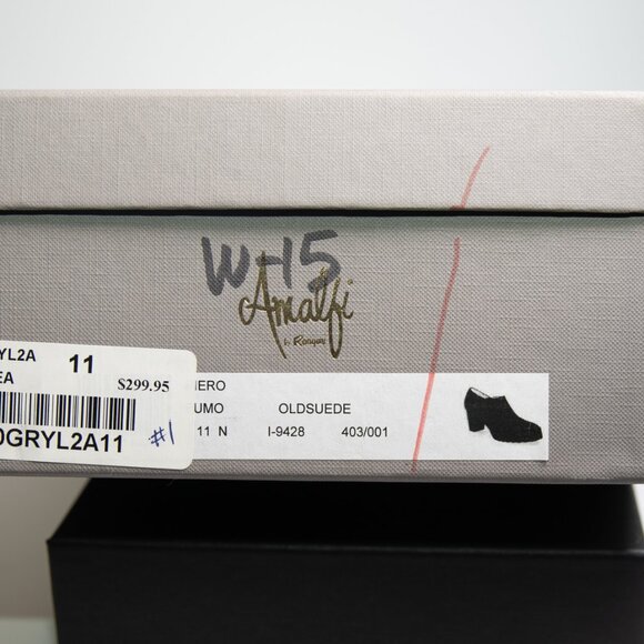 Amalfi metallic black suede US 11 heel - Picture 10 of 13